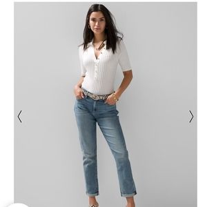 White House Black Market Mid-Rise Everyday Soft Denim Girlfriend Jeans 4